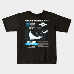 Manta ray factsheet Kids T-Shirt